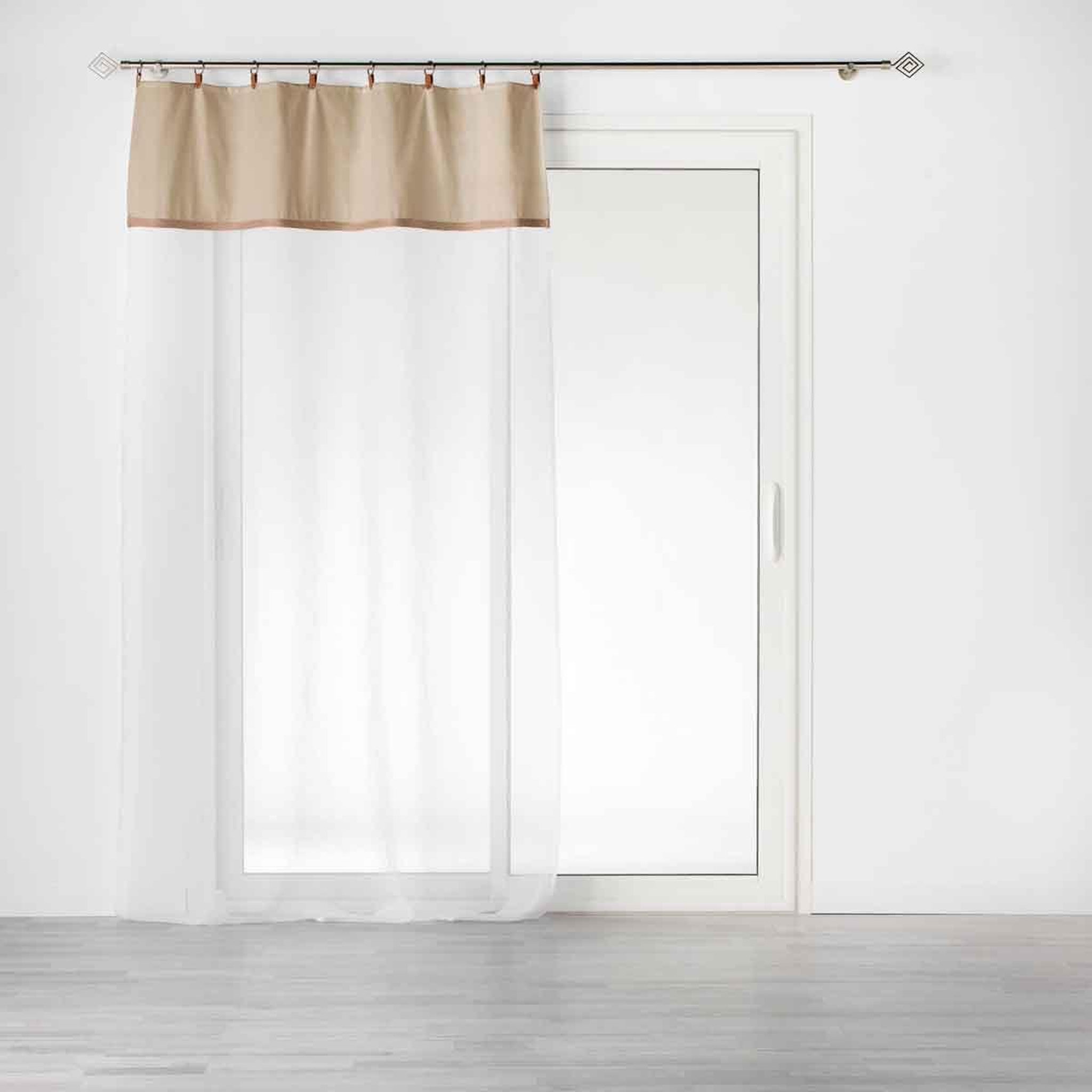 Voir la diapositive 1 : Douceur d'Intérieur Rideau Voilage à Anneaux  Leana  140x240cm Beige