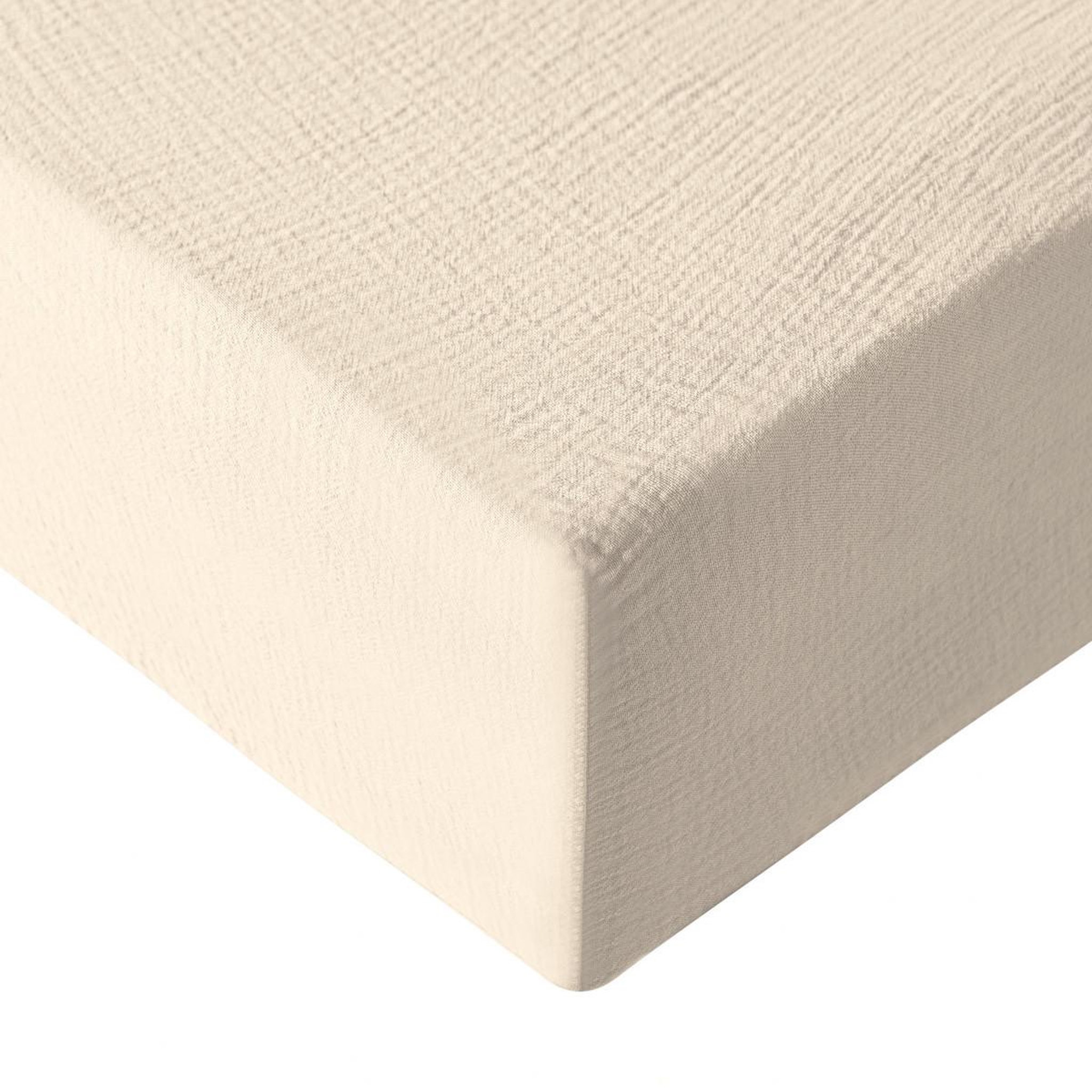 Sensei Maison Drap housse en gaze de coton bonnet 30 cm LOFT. Coloris disponibles : Rouge, Blanc, Jaune, Gris, Orange, Vert