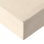 Sensei Maison Drap housse en gaze de coton bonnet 30 cm LOFT. Coloris disponibles : Orange, Vert, Gris, Jaune, Blanc, Rouge