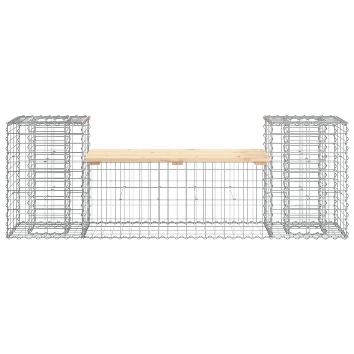 VIDAXL Banc de jardin design gabion 183x41x60,5 cm bois massif de pin