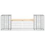 Voir la diapositive 5 : VIDAXL Banc de jardin design gabion 183x41x60,5 cm bois massif de pin