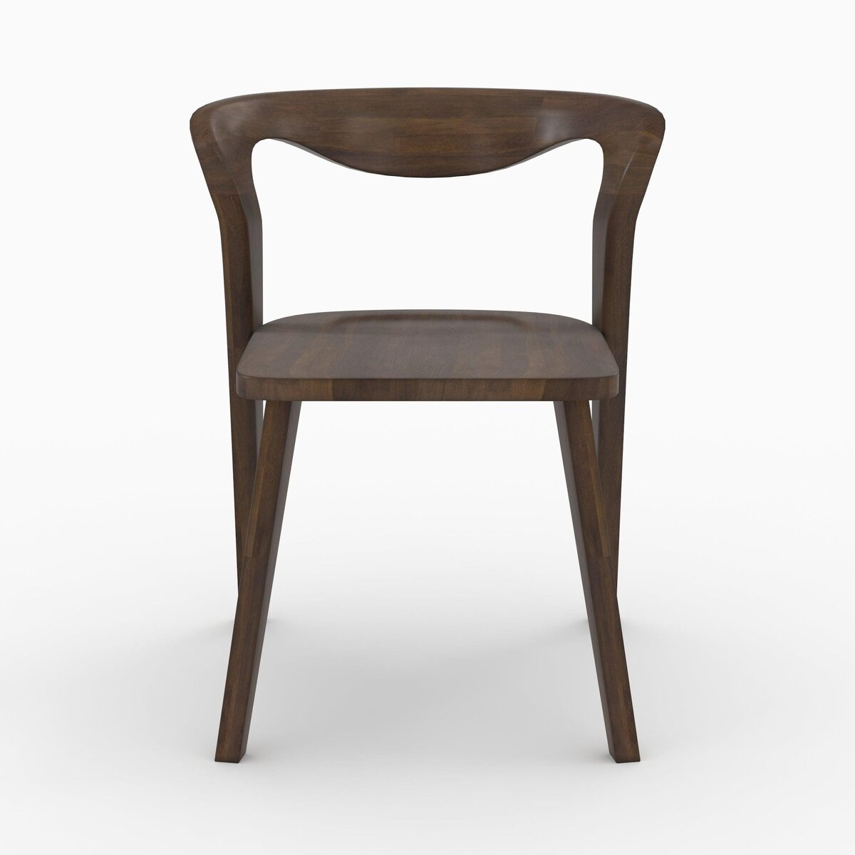 Rendez vous déco Chaise en bois d'hévéa foncé - Vega
