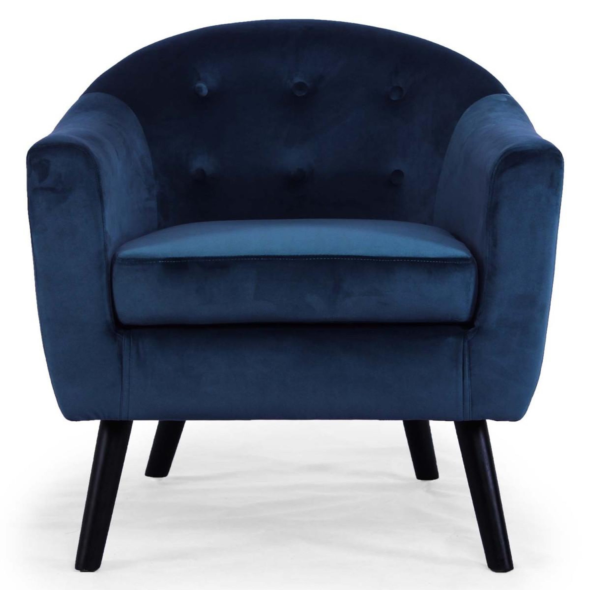 Voir la diapositive 3 : Paris Prix Fauteuil scandinave velours  lopy  79cm bleu