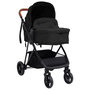 Voir la diapositive 2 : VIDAXL Poussette pour bebe 3-en-1 Anthracite et noir Acier