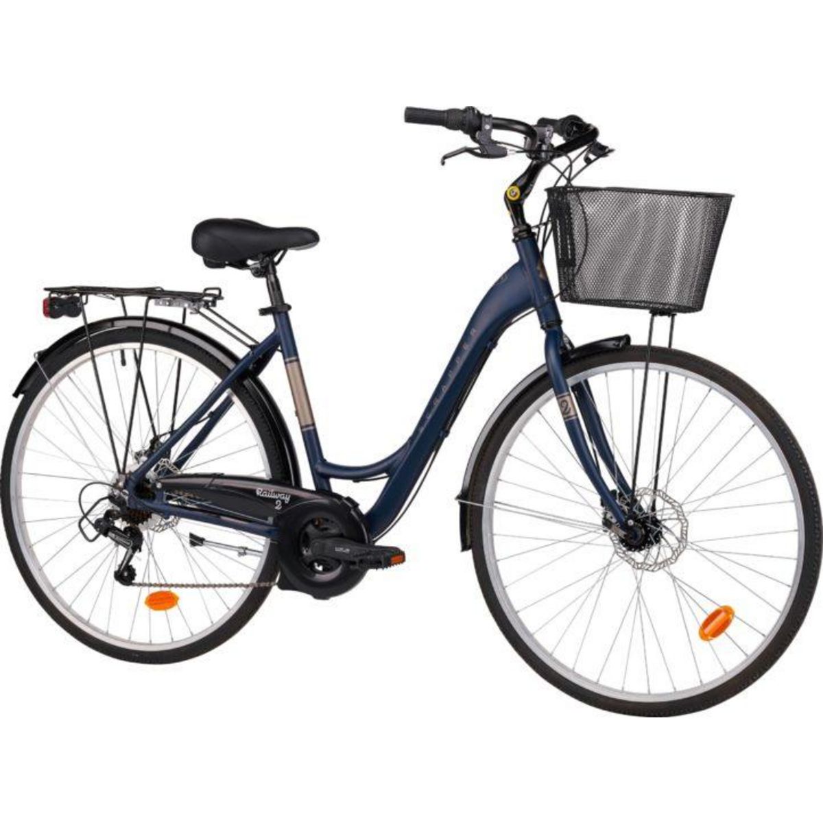 SCRAPPER Vélo VTC 28'' Ville Rigide Femme Alu  Scrapper Railway 2  - Taille M (1.60 m - 1.75 m) - 18 vitesses - Enjambement bas – Freins V-brake - Shimano -  Equipé City - Double freins à disque - Potence réglable Alu