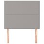 Voir la diapositive 3 : VIDAXL Tetes de lit 2 pcs Gris clair 100x5x78/88 cm Tissu