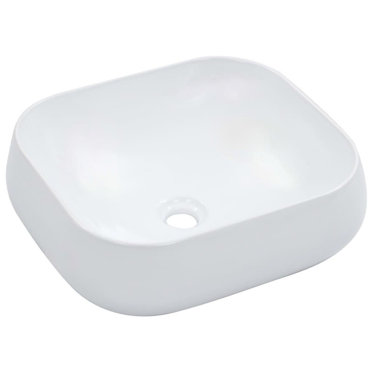 VIDAXL Lavabo 44,5 x 39,5 x 14,5 cm Ceramique Blanc