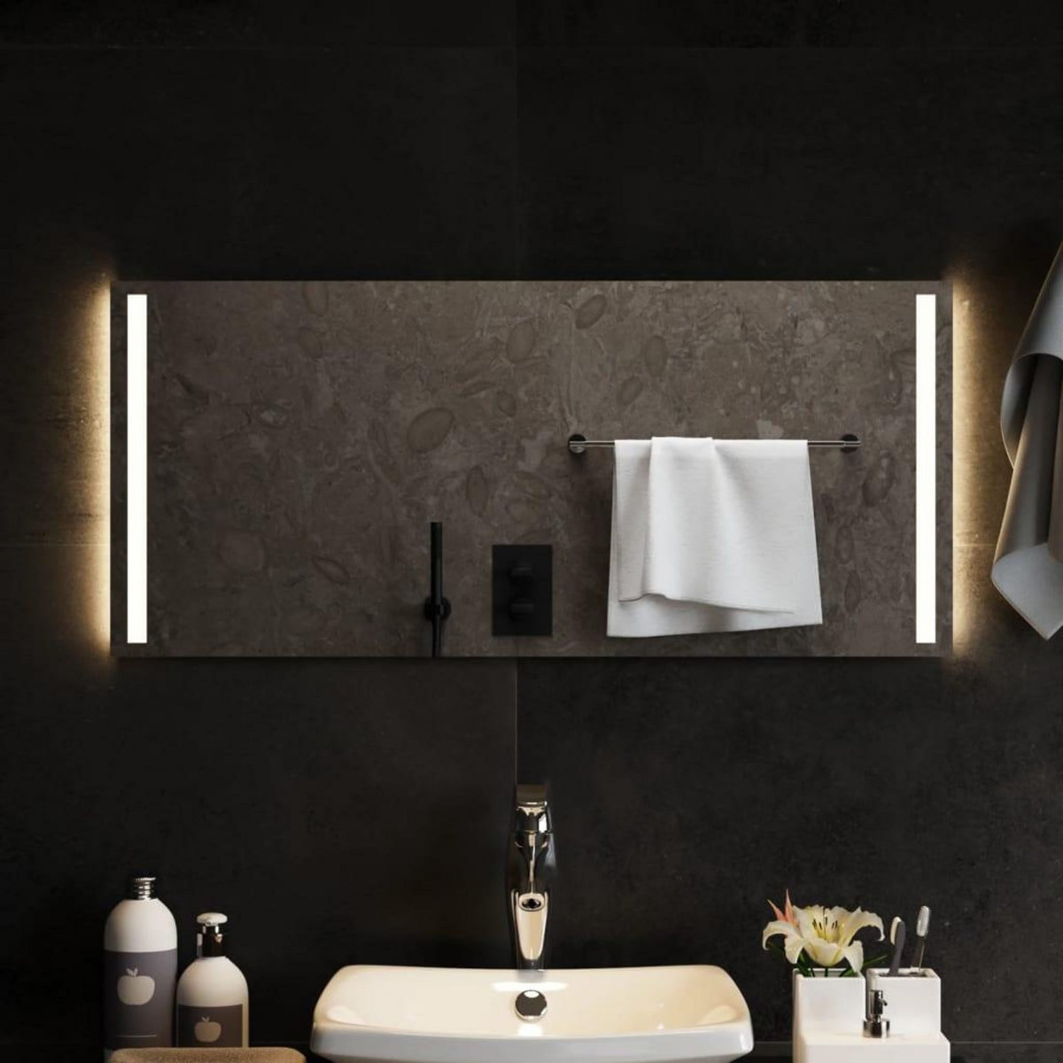 VIDAXL Miroir de salle de bain a LED 90x40 cm