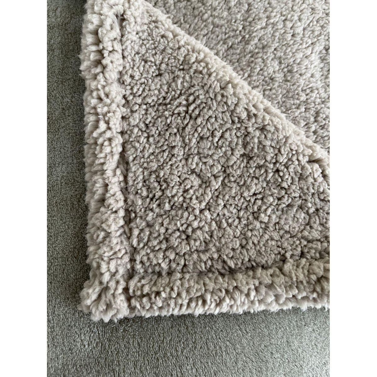 ACTUEL Plaid uni double face corral/sherpa 