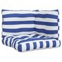 Voir la diapositive 2 : VIDAXL Coussins de palette lot de 3 rayures bleues/blanches