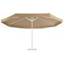 Voir la diapositive 2 : VIDAXL Tissu de remplacement pour parasol d'exterieur Taupe 500 cm