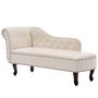 Voir la diapositive 3 : VIDAXL Chaise longue Blanc creme Similicuir