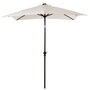 Voir la diapositive 4 : OUTSUNNY Parasol lumineux rectangulaire inclinable dim. 2,68L x 2,05l x 2,48H m parasol LED solaire métal polyester haute densité blanc cassé