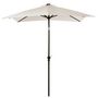Voir la diapositive 4 : OUTSUNNY Parasol lumineux rectangulaire inclinable dim. 2,68L x 2,05l x 2,48H m parasol LED solaire métal polyester haute densité blanc cassé