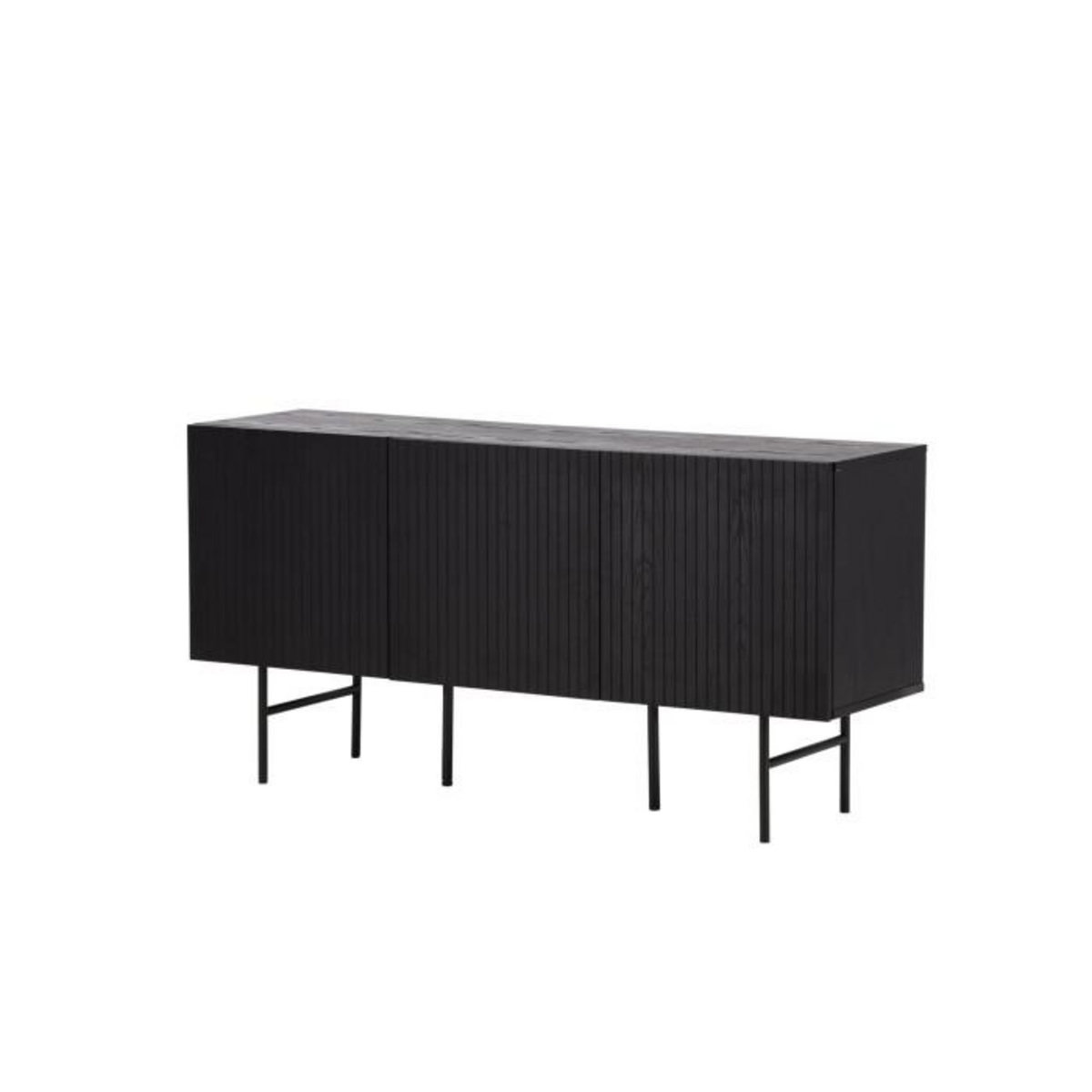 Paris Prix Bahut Design Nervuré  Bjorkon  150cm Noir