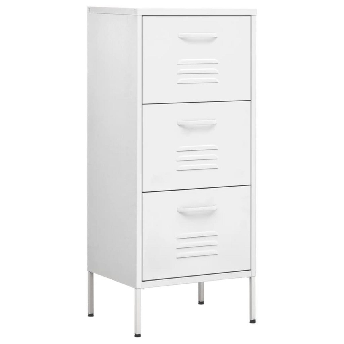 VIDAXL Armoire de rangement Blanc 42,5x35x101,5 cm Acier
