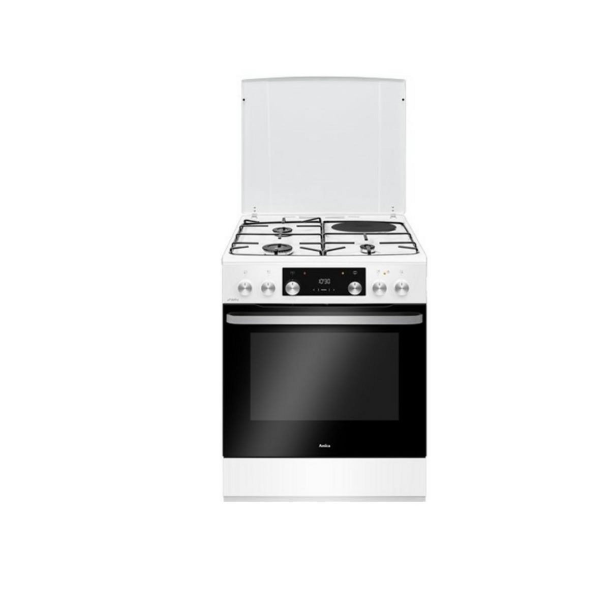 Amica Cuisinière mixte 77l 4 feux blanc - ACM7035RB