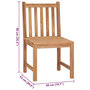 Voir la diapositive 6 : VIDAXL Chaises de jardin lot de 2 avec coussins Bois de teck massif