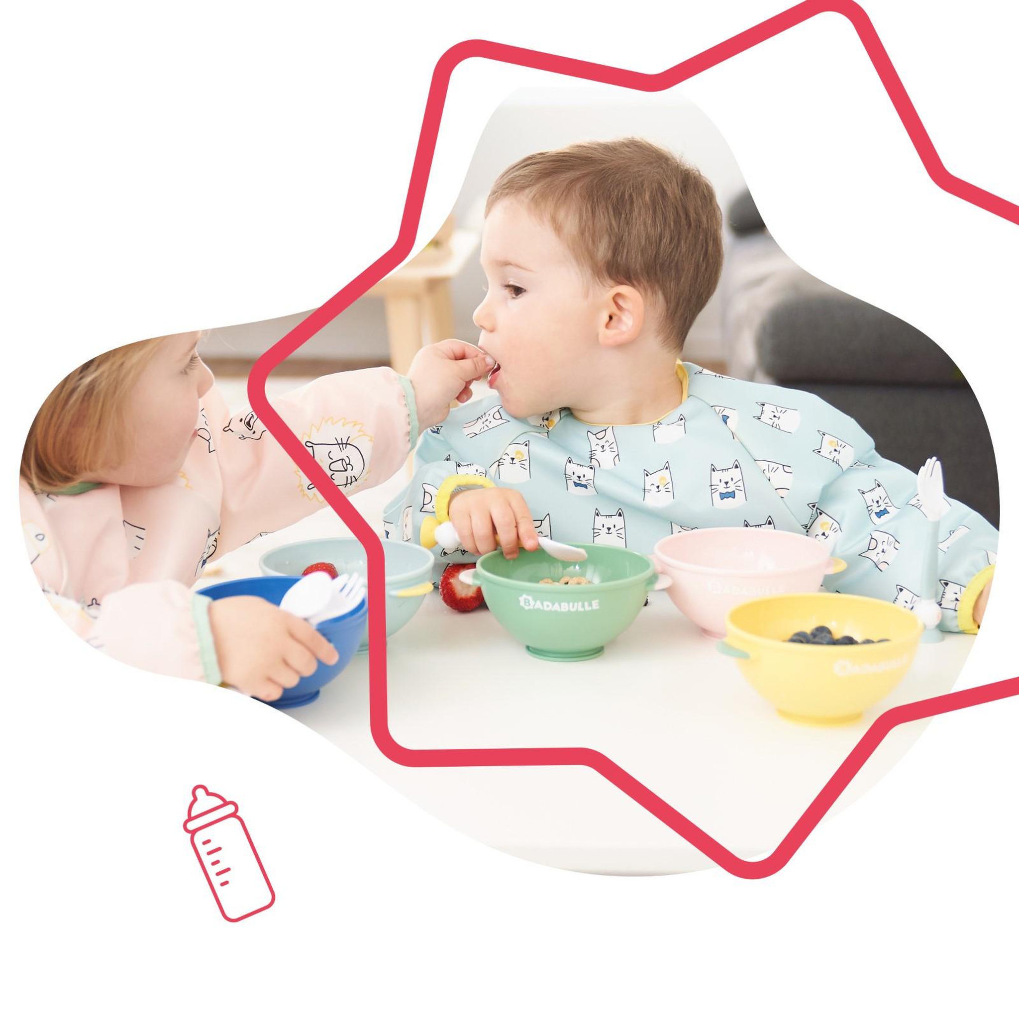 Voir la diapositive 2 : BADABULLE SLEEVES BIBS