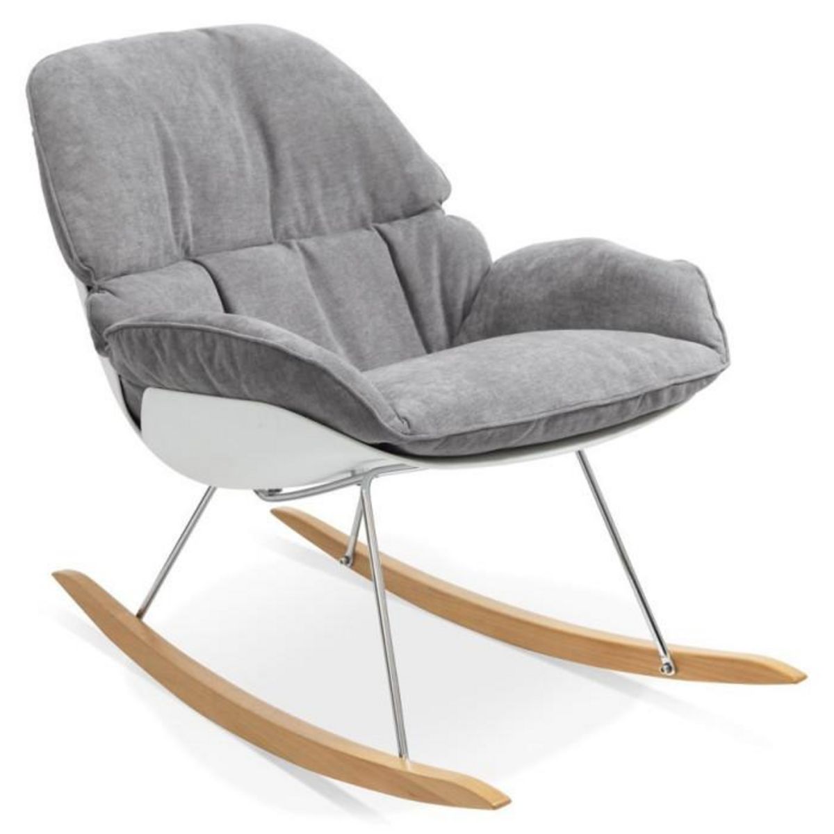 Paris Prix Fauteuil à Bascule Design  Chyll  101cm Gris Clair