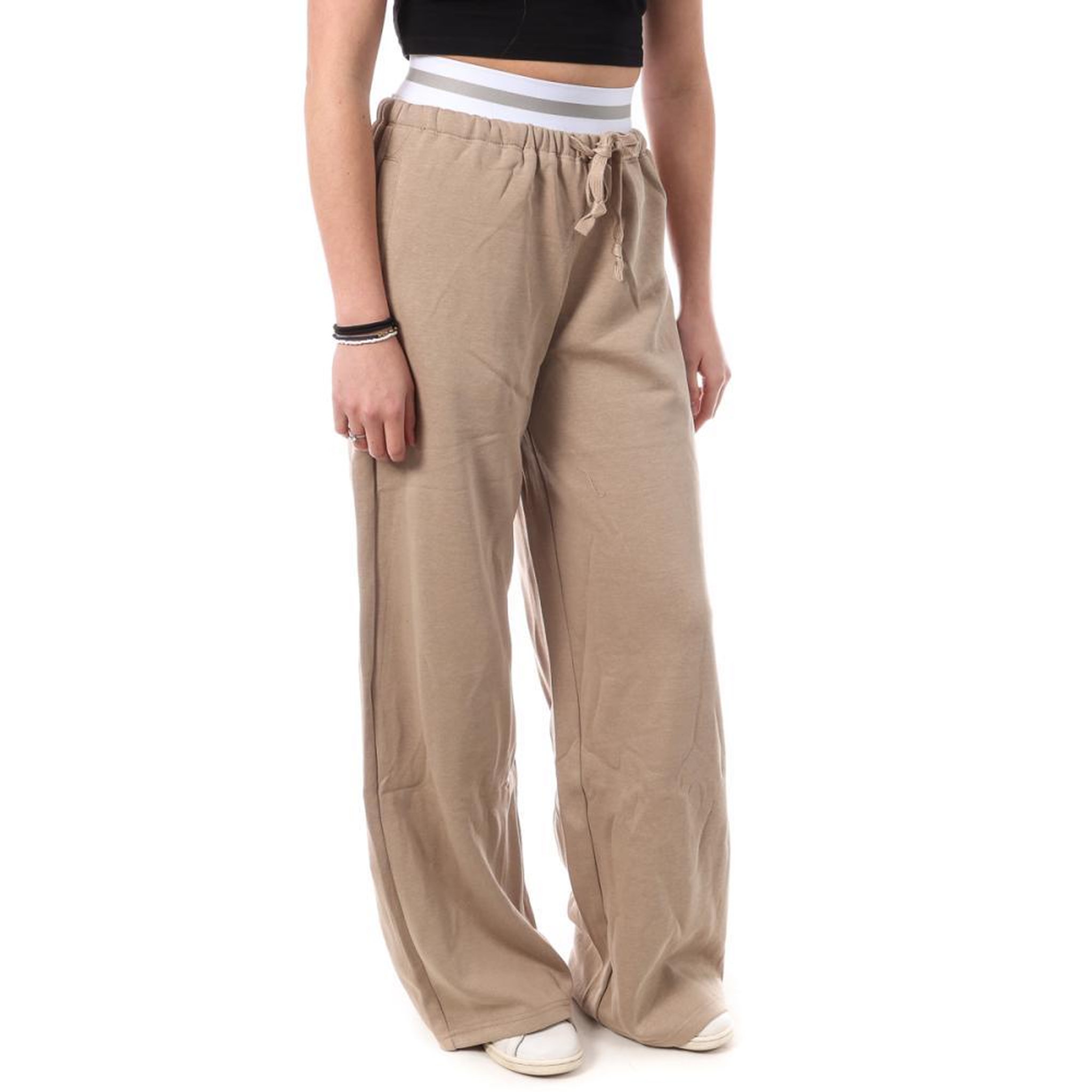 MONDAY PREMIUM Pantalon Fluide  Femme Monday Premium Wide. Coloris disponibles : Beige