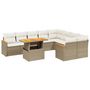Voir la diapositive 2 : VIDAXL Salon de jardin avec coussins 10 pcs beige resine tressee