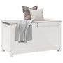 Voir la diapositive 4 : VIDAXL Boîte de rangement Blanc 80x40x45,5 cm Bois massif de pin