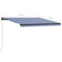 Voir la diapositive 6 : VIDAXL Auvent manuel retractable 400x300 cm Bleu et blanc