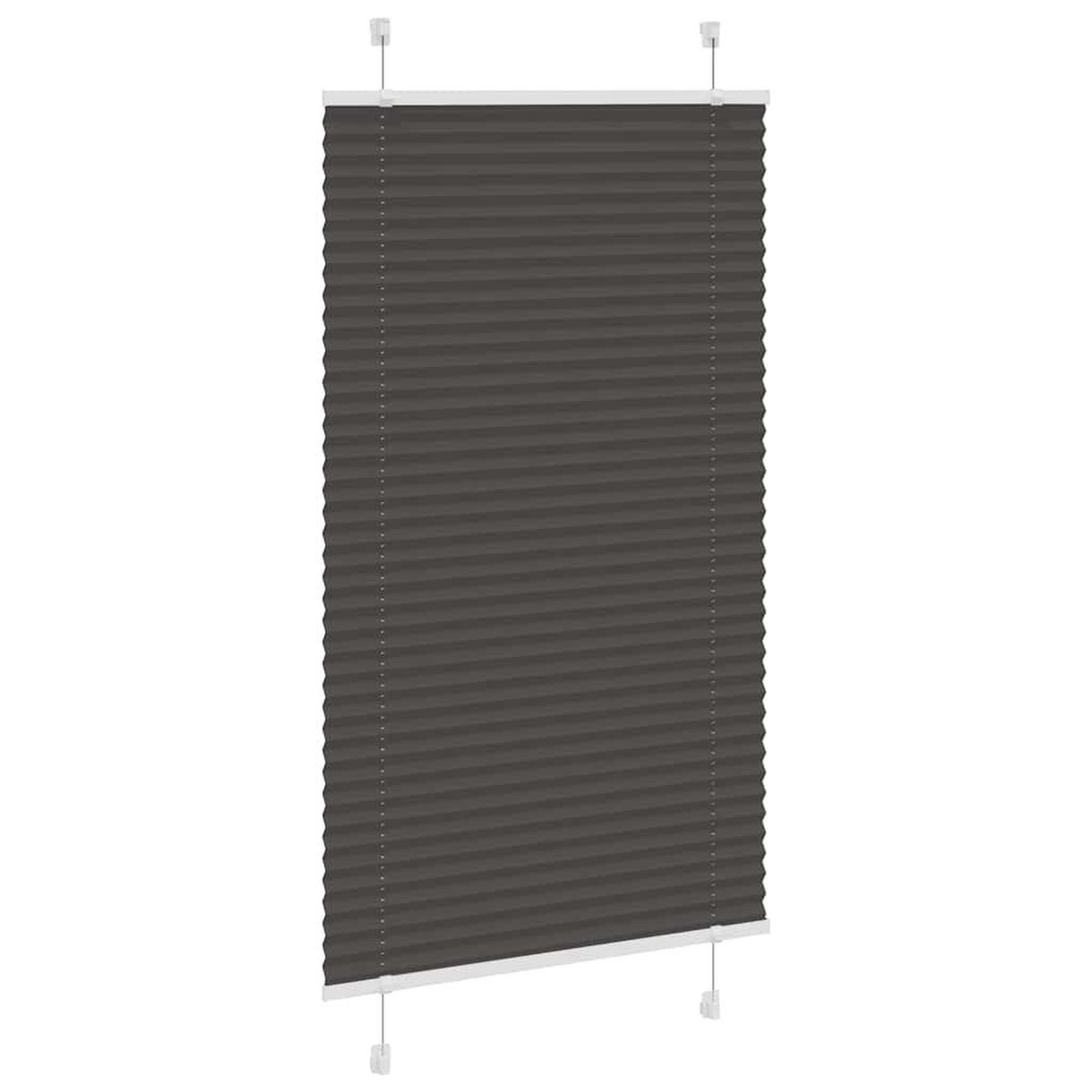 Voir la diapositive 3 : VIDAXL Store plisse noir 75x150 cm largeur du tissu 74,4 cm polyester