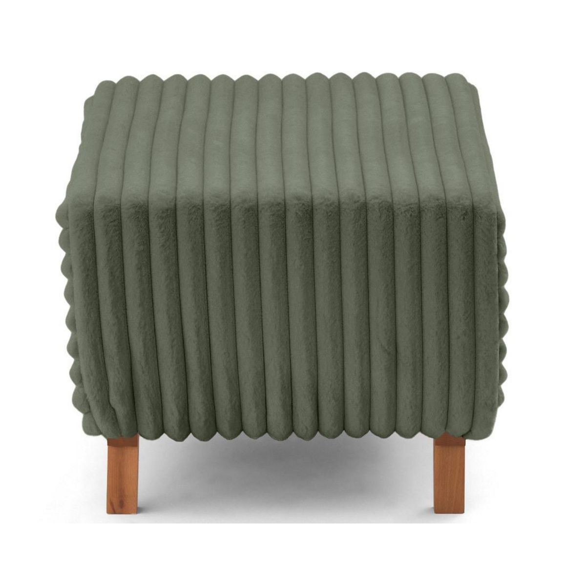 BEST MOBILIER Cristal - bout de lit - en fausse fourrure côtelée