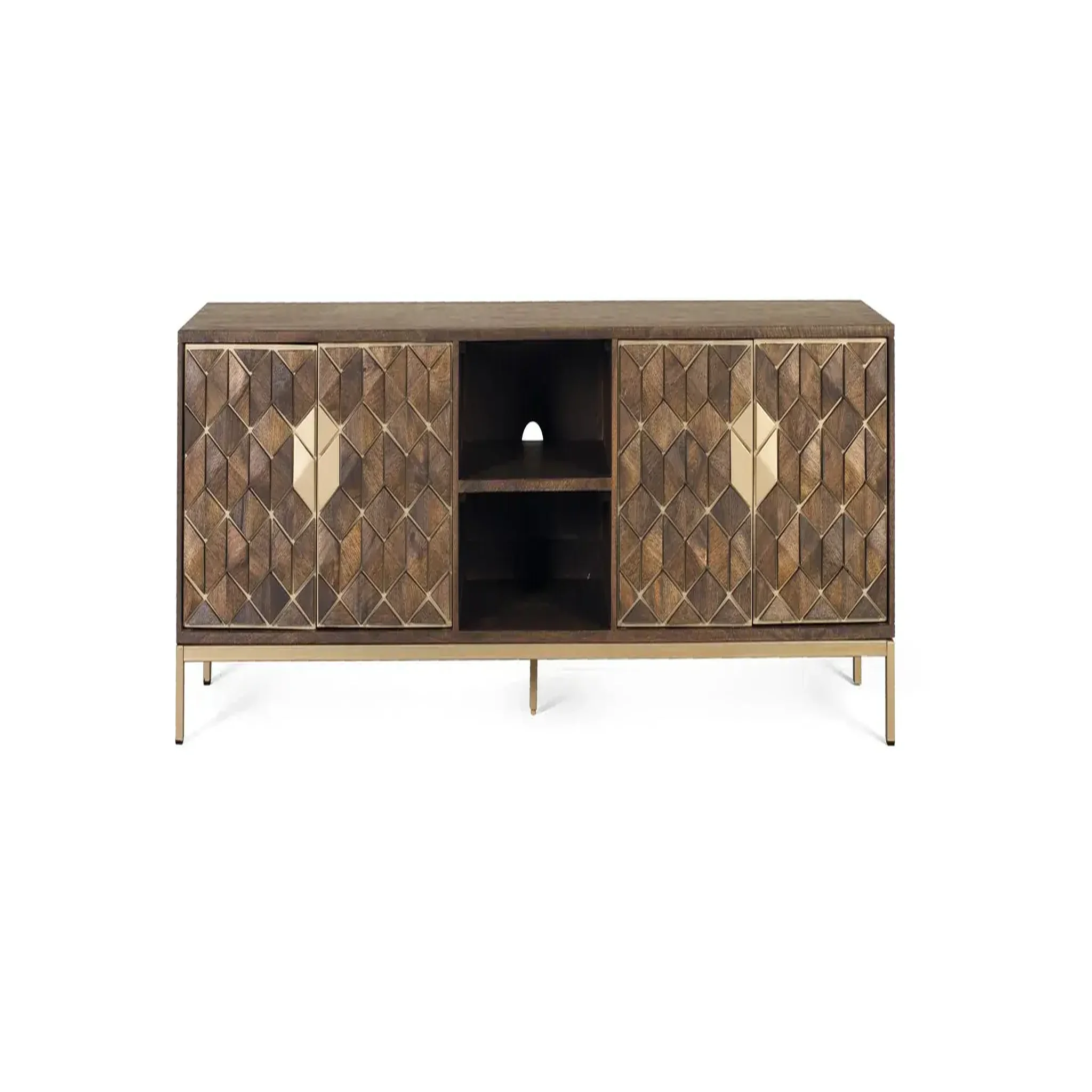 GINER Y COLOMER SL Meuble tv en bois de manguier 190 cm style rustique moderne