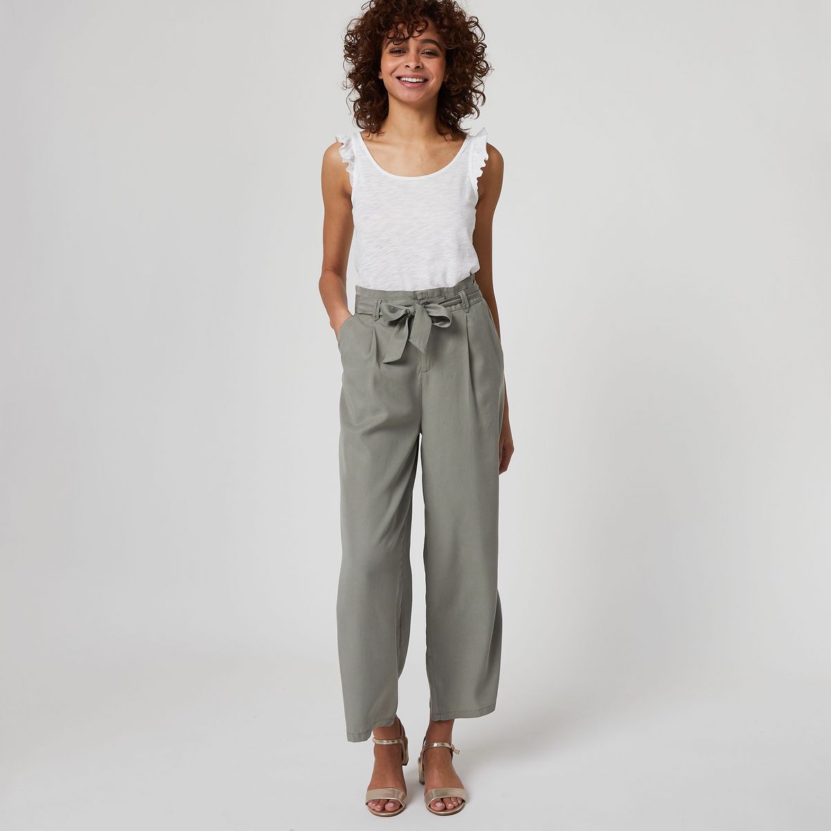 IN EXTENSO Pantalon fluide evasé femme