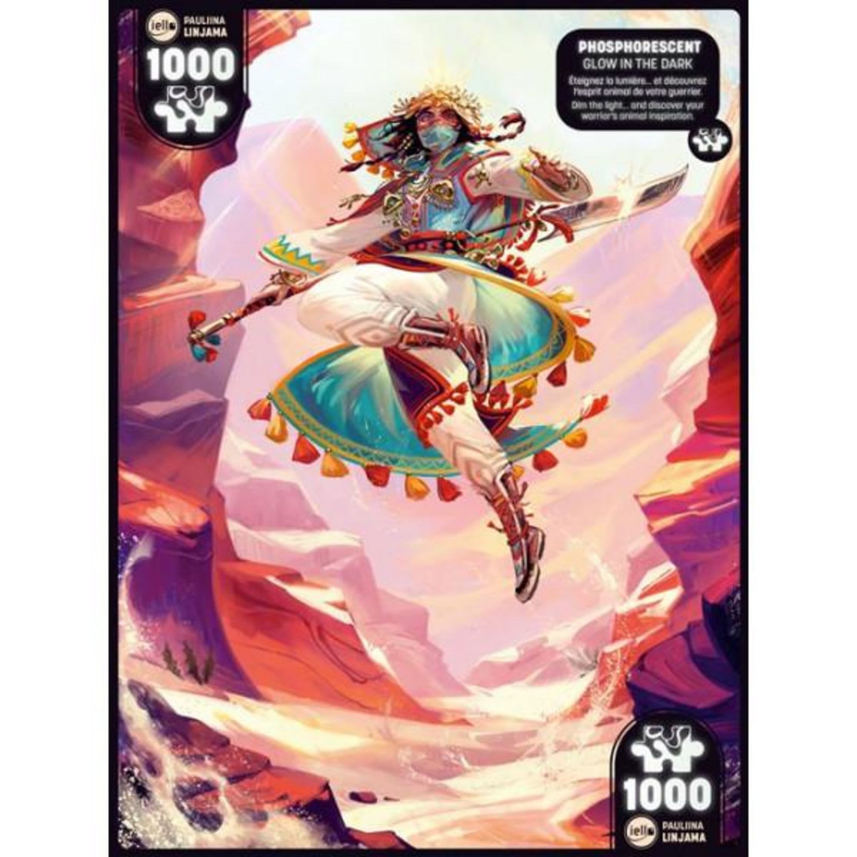 Iello Puzzle 1000 pièces Phospho Twist Dark in the Glow Desert Spirit