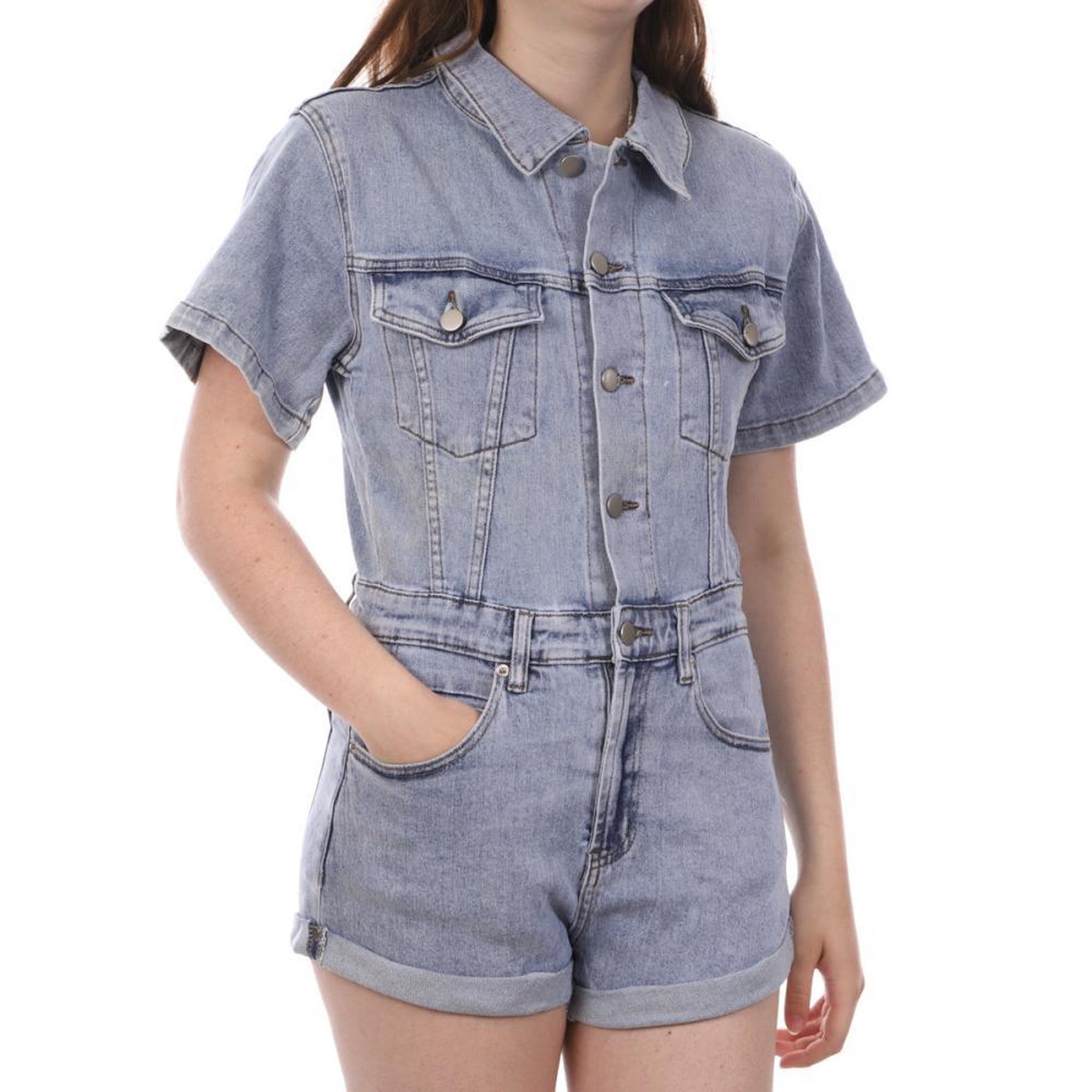 Voir la diapositive 1 : MONDAY PREMIUM Combishort Bleu Femme Monday Premium