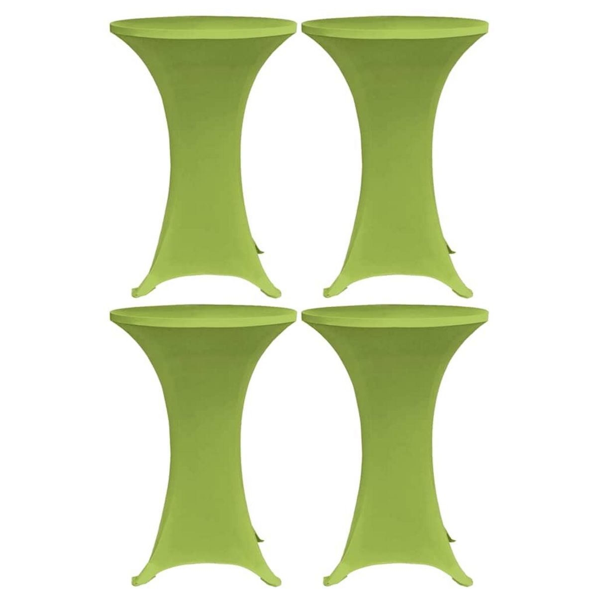VIDAXL Housses de table extensible 4 pcs 70 cm Vert