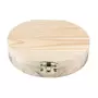 Rayher Boîte pour dents de lait en bois brut ø 12 x 2,7 cm