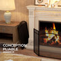 Voir la diapositive 5 : HOMCOM Pare-feu cheminée pliable 3 panneaux métal maille losange noir