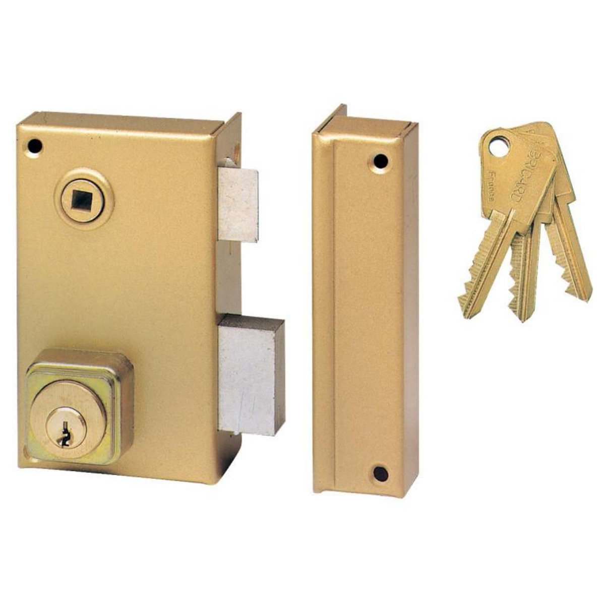 BRICARD Serrure monopoint en applique ALPHA cylindre rond vertical fouillot droite BRICARD 452110