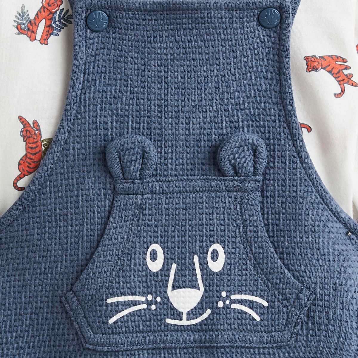 INEXTENSO Ensemble t-shirt manches longues + salopette bébé garçon