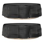 VIDAXL Housses pour salon îlot 2 pcs 10 œillets Ø236x67 cm rond