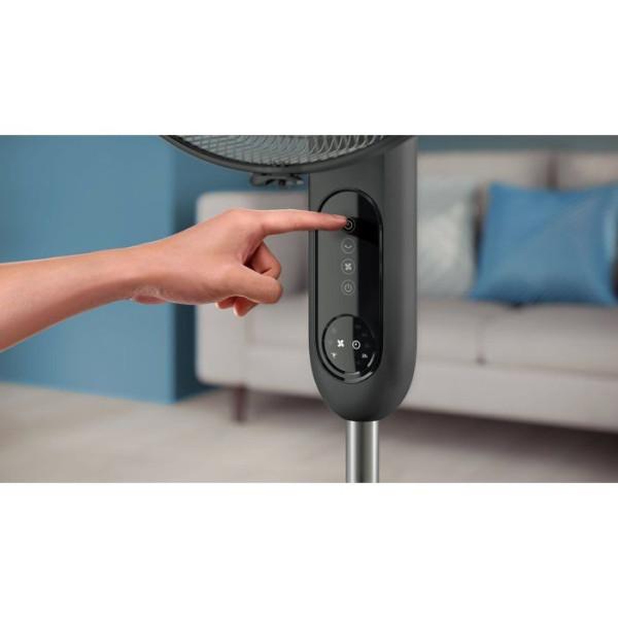 Voir la diapositive 3 : Philips Ventilateur sur pied - PHILIPS - CX1520/01 - Série 1000 - Silencieux - 2-en-1 - Flux d'air de 3330 m³/h - 43 db(A)? - Noir