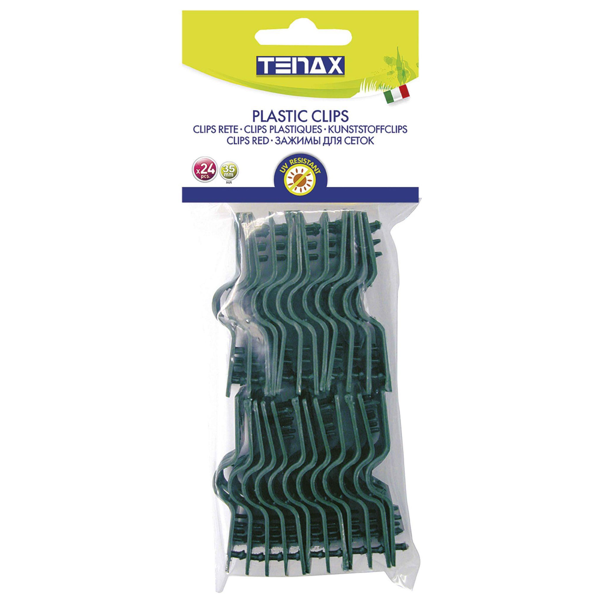 Voir la diapositive 3 : Tenax Clips plastique 3.5cm 24 pièces