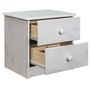 Voir la diapositive 3 : VIDAXL Table de chevet 43x34x40 cm Bois de pin solide