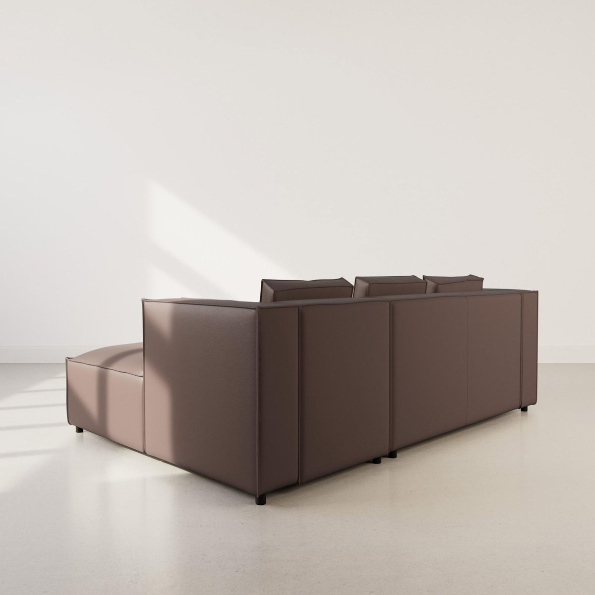 LISA DESIGN Stella - canapé d'angle droit 4 places en simili