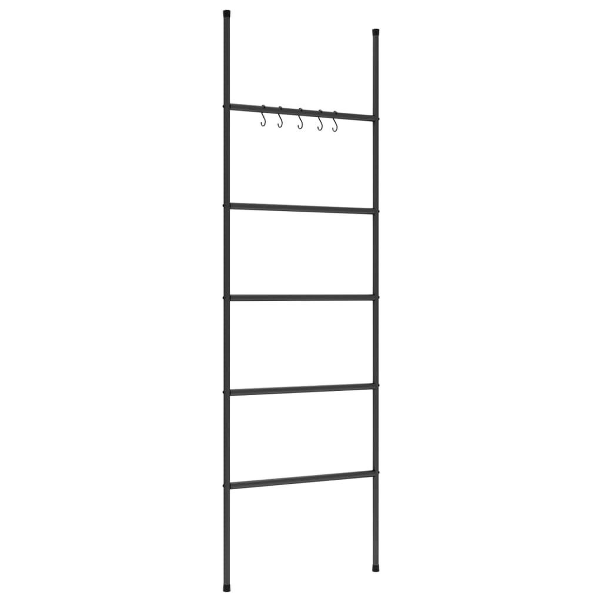 Voir la diapositive 4 : VIDAXL Porte-serviettes echelle a 5 niveaux noir 58 x 175 cm fer