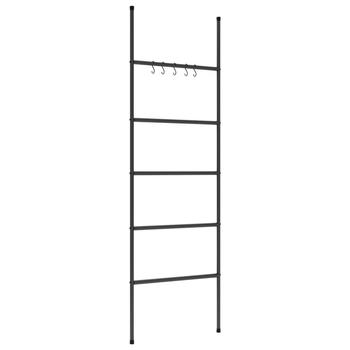 VIDAXL Porte-serviettes echelle a 5 niveaux Noir 58 x 175 cm Fer