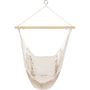 Voir la diapositive 3 : Inkazen Hamac de jardin suspendu en macrame avec coussin beige