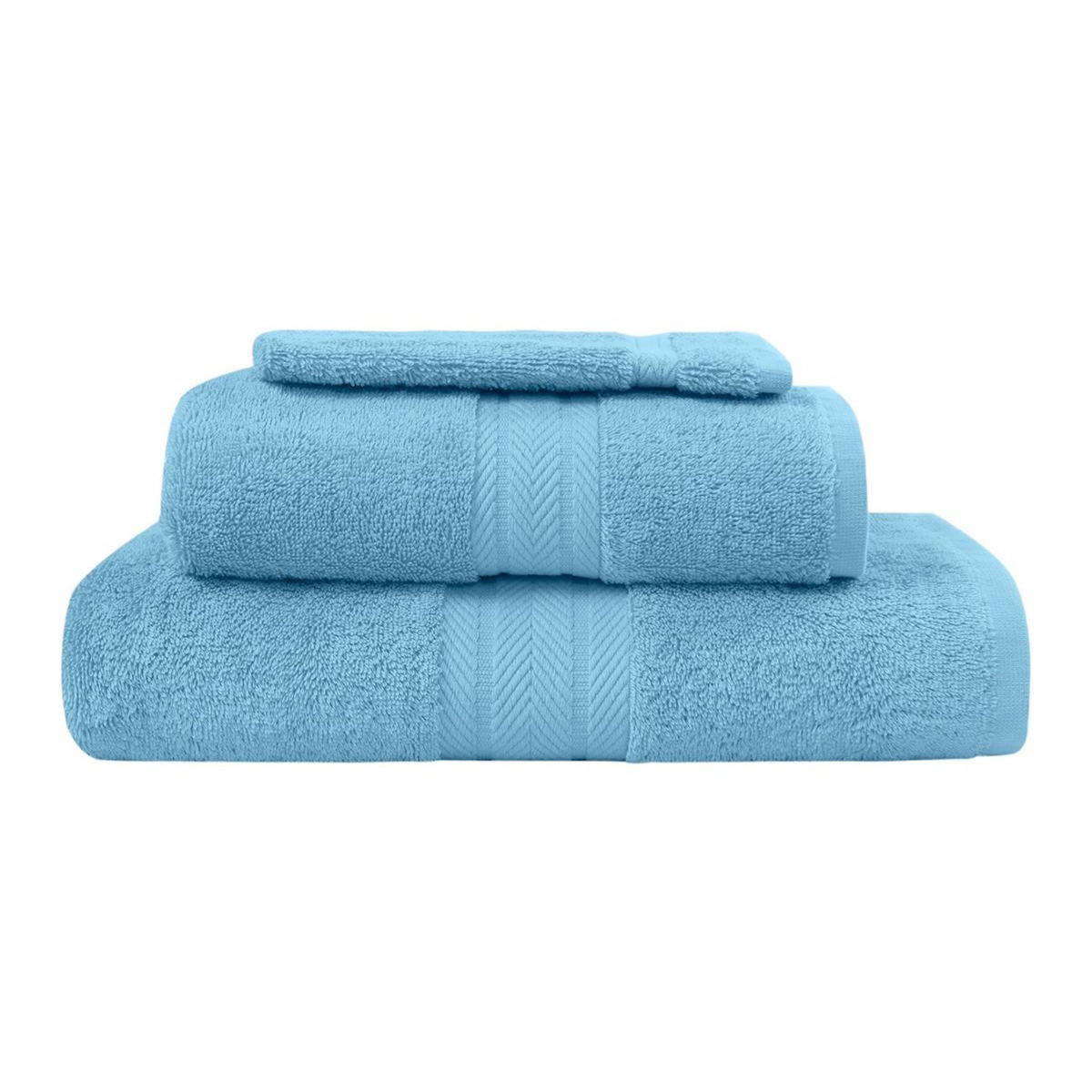 Sensei Maison Ensemble de bain 3 pièces (1 drap de bain + 1 serviette de toilette + 1 gant) LUXURY