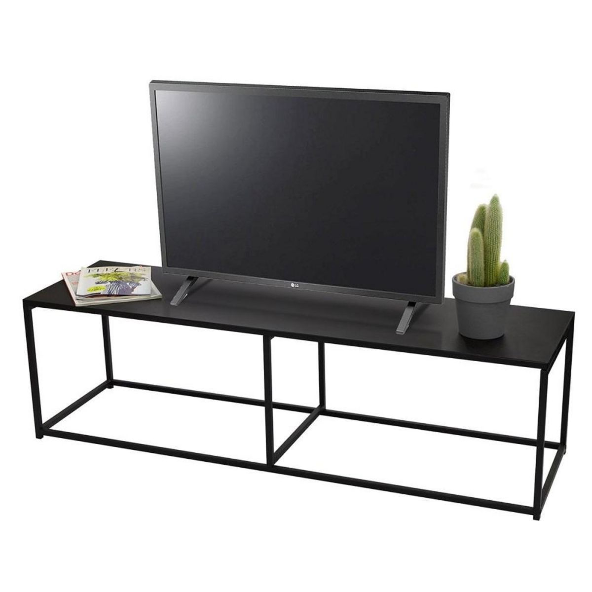 FORNORD Meuble TV métal noir Madison