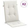 Voir la diapositive 2 : VIDAXL Coussins de chaise a dossier haut lot de 2 creme melange tissu